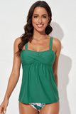 Full Size Adjustable Strap Tankini Set - Trendsi