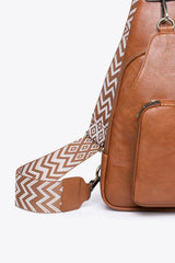 Take A Trip PU Leather Sling Bag - Trendsi - Flyclothing LLC