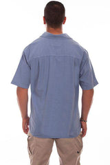 Scully CITADEL BLUE WITH WHITE CALYPSO SS - Scully Leather - Flyclothing LLC