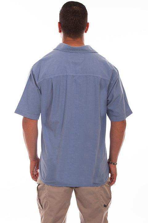 Scully CITADEL BLUE WITH WHITE CALYPSO SS - Scully Leather - Flyclothing LLC