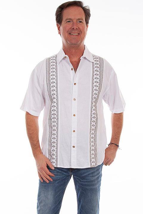 Scully Leather white Calypso Button Down Shirt - Scully Leather