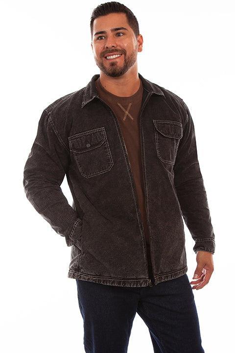 Scully BLACK DISTRESSED CORONADO JACKET - Scully Leather