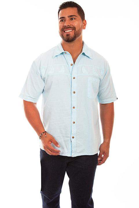 Scully AQUA SKY SAIL AWAY SS - Scully Leather - Flyclothing LLC