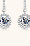 2 Carat Moissanite 925 Sterling Silver Drop Earrings - Trendsi