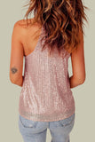 Sequin Racerback Tank - Trendsi