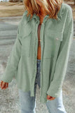 Pocketed Button Up Droppped Shoulder Jacket - Trendsi - Flyclothing LLC