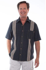Scully GUN METAL TRAVELER CONTRAST SHIRT - Scully Leather - Flyclothing LLC