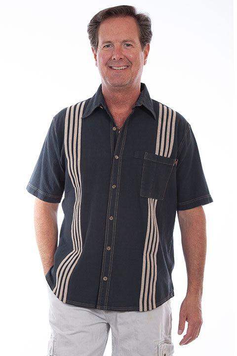 Scully GUN METAL TRAVELER CONTRAST SHIRT - Scully Leather - Flyclothing LLC