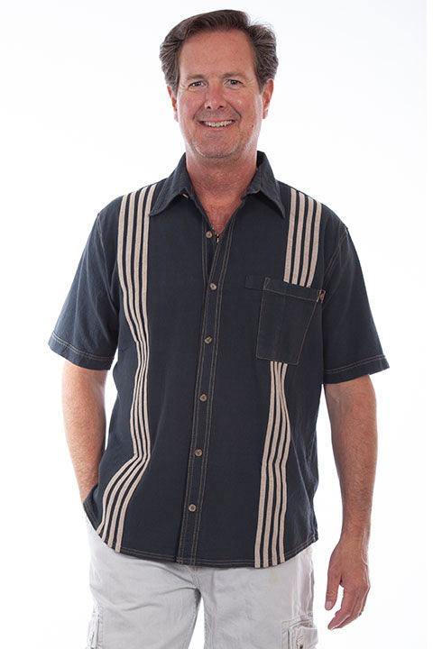 Scully GUN METAL TRAVELER CONTRAST SHIRT - Scully Leather