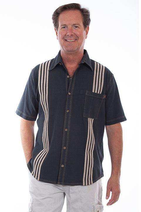 Scully GUN METAL TRAVELER CONTRAST SHIRT - Scully Leather - Flyclothing LLC