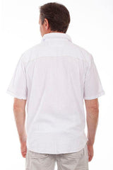 Scully WHITE TRAVELER CONTRAST SHIRT - Scully Leather