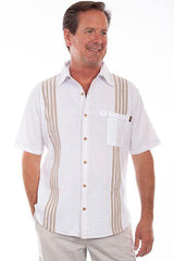 Scully WHITE TRAVELER CONTRAST SHIRT - Scully Leather