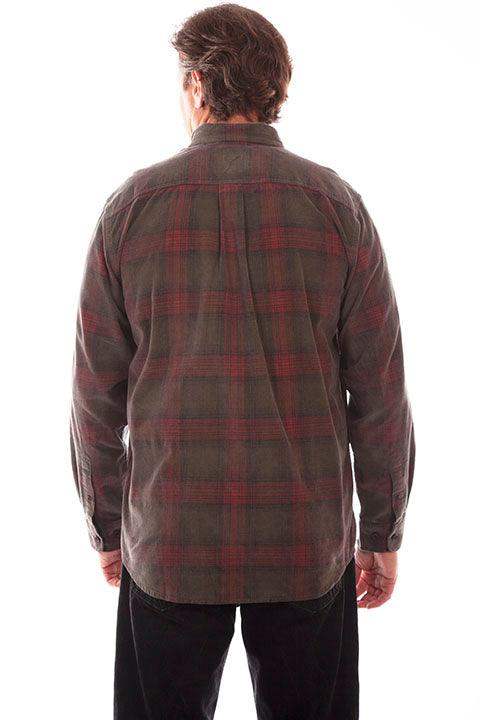 Scully VINTAGE GREEN CORDUROY PLAID SHIRT - Scully Leather - Flyclothing LLC