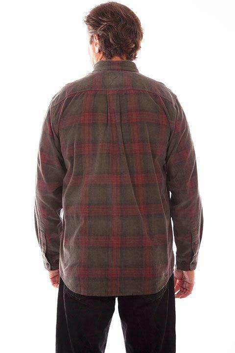 Scully VINTAGE GREEN CORDUROY PLAID SHIRT - Scully Leather - Flyclothing LLC