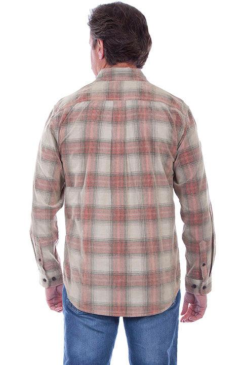 Scully VINTAGE RED CORDUROY PLAID SHIRT - Flyclothing LLC