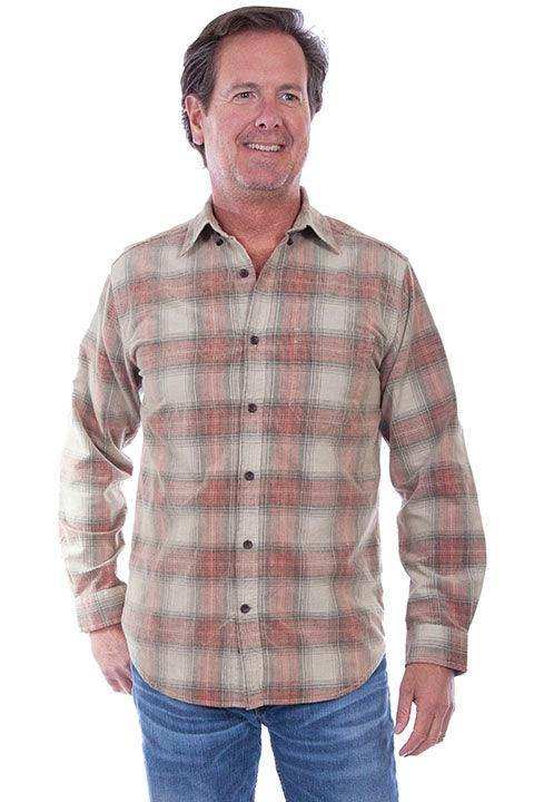 Scully VINTAGE RED CORDUROY PLAID SHIRT - Scully Leather - Flyclothing LLC