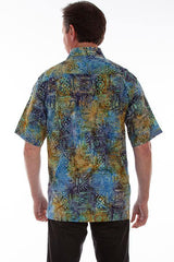 Scully OCEAN MEN'S S/S AGEAN BATIK SHIRT - Scully Leather