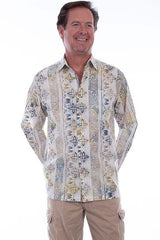 Scully TIKI MEN'S L/S BATIK POPOVER SHIRT - Scully Leather - Flyclothing LLC
