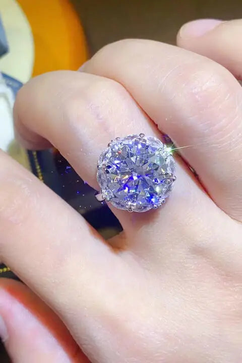 5 Carat Moissanite 925 Sterling Silver Ring - Trendsi - Flyclothing LLC