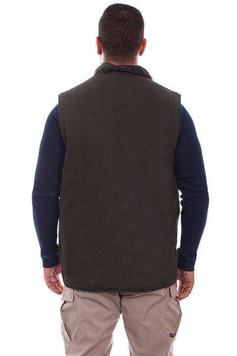 Scully CHARCOAL MEN'S CANVAS VEST - Scully Leather - Flyclothing LLC