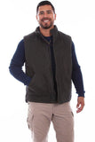 Scully CHARCOAL MEN'S CANVAS VEST - Scully Leather