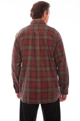 Scully RED-YELLOW CORDUROY PLAID SHIRT - Scully Leather