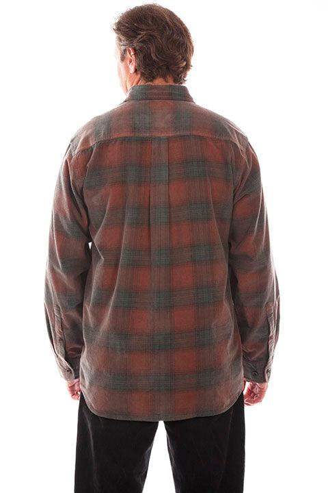 Scully RUST-HUNTER CORDUROY PLAID SHIRT - Scully Leather - Flyclothing LLC
