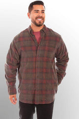 Scully RUST-HUNTER CORDUROY PLAID SHIRT - Scully Leather - Flyclothing LLC