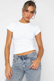 Crewneck Short Sleeve Tee - Trendsi