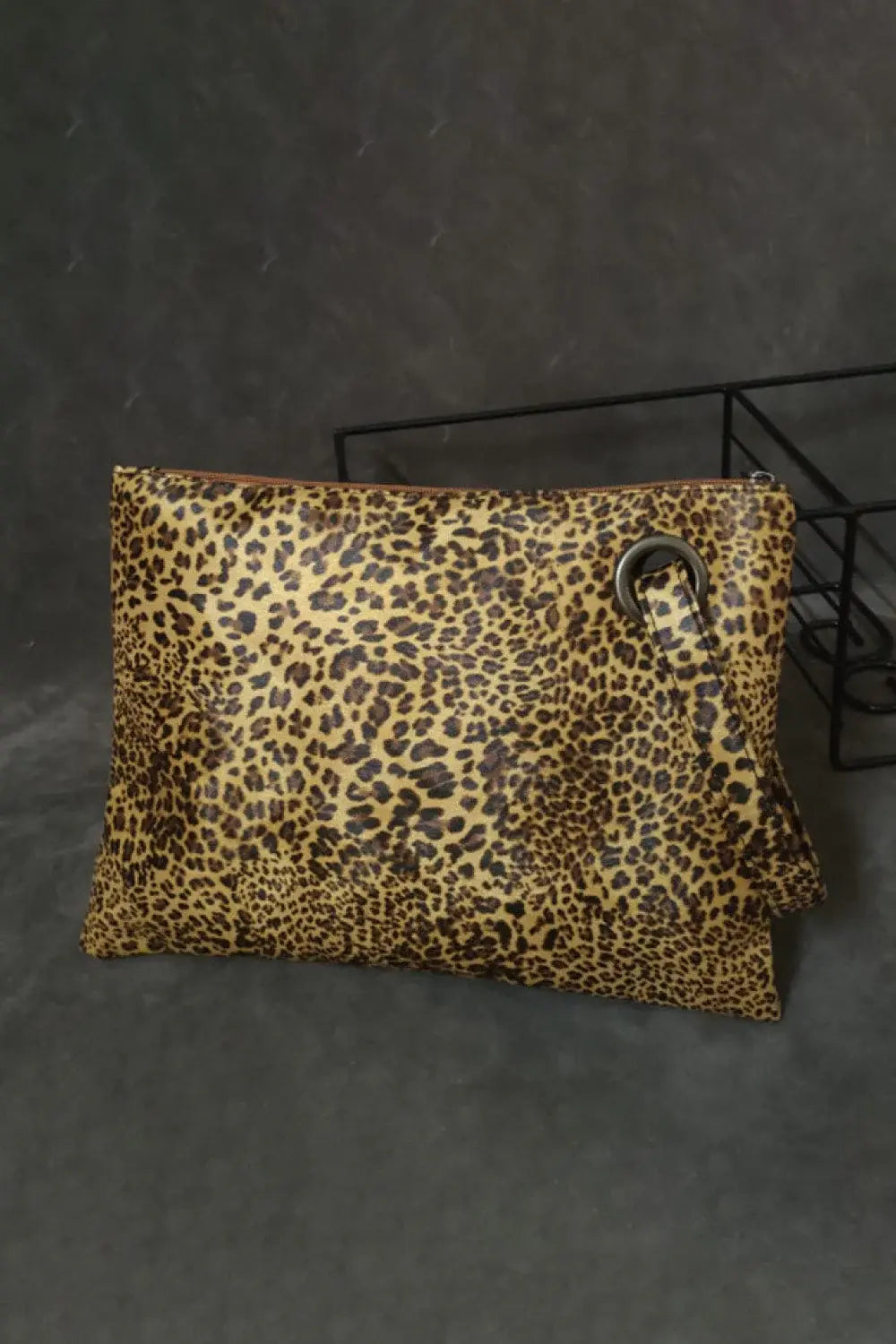 Leopard PU Leather Clutch - Trendsi - Flyclothing LLC