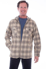 Scully TAN Y/D SHERPA LINED CORDUROY HOODY - Scully Leather