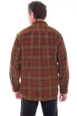 Scully WINE-BROWN SHERPA LINED CORDUROY SHIRT/JACKET - Scully Leather - Flyclothing LLC
