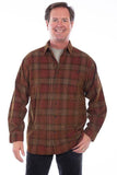 Scully WINE-BROWN SHERPA LINED CORDUROY SHIRT/JACKET - Scully Leather