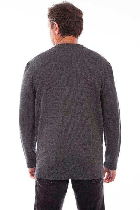 Scully CHARCOAL HEATHER RIB HENLEY - Scully Leather - Flyclothing LLC