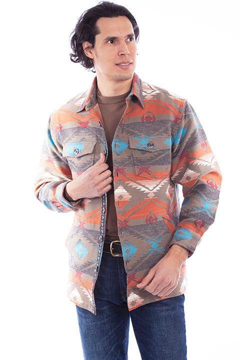Scully OLIVE SOUTHWEST SHIRT/JACKET - Scully Leather
