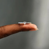 Heart Shape Inlaid Zircon Enamel Ring - Trendsi