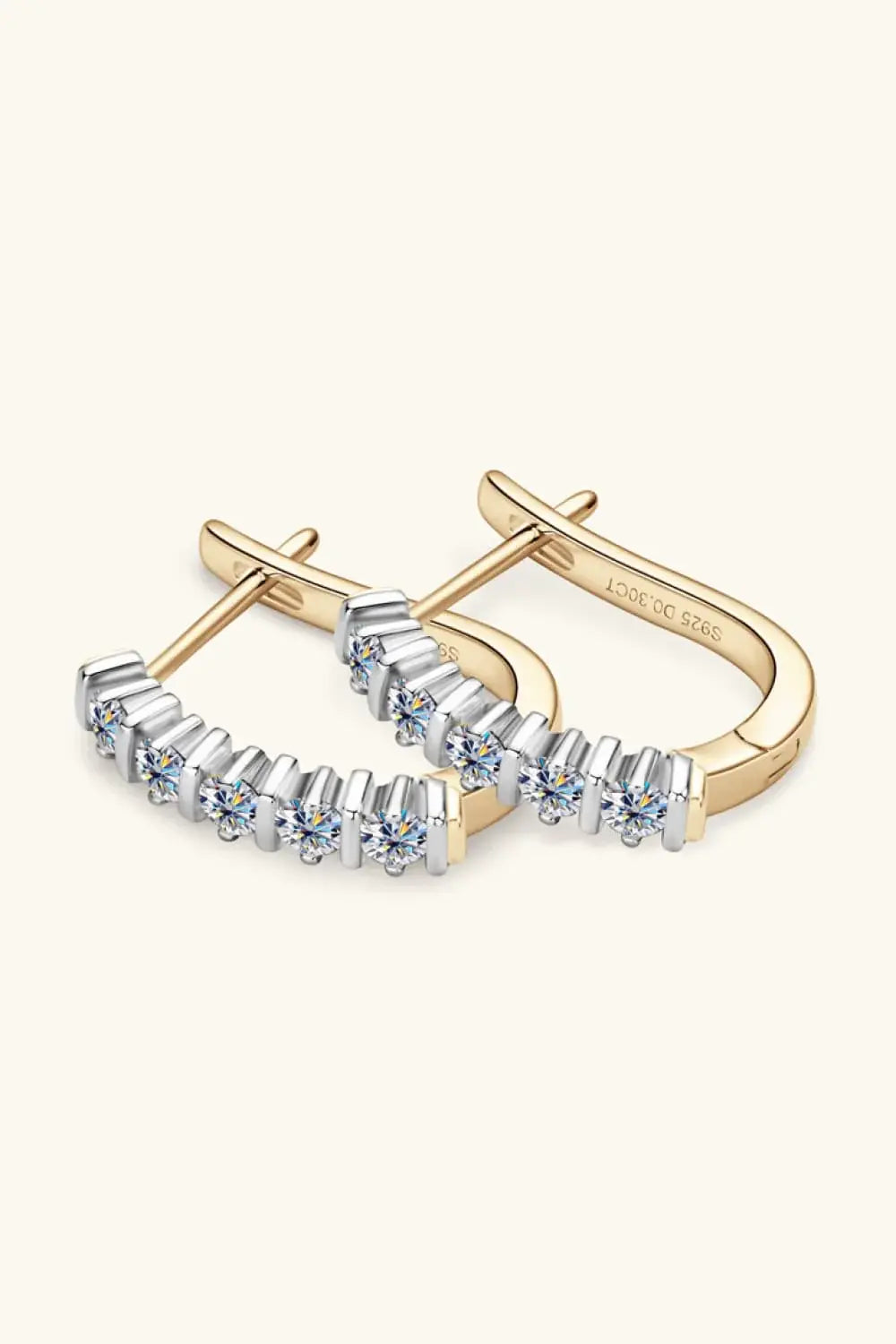 Moissanite 925 Sterling Silver Earrings - Trendsi - Flyclothing LLC