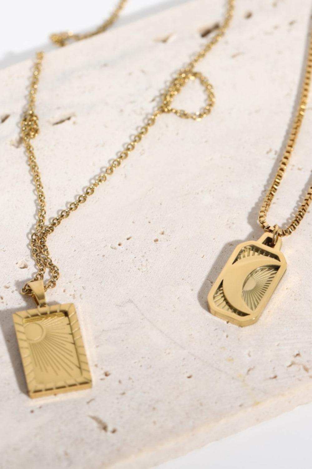 Stainless Steel 18K Gold-Plated Necklace - Trendsi - Flyclothing LLC