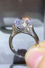 5 Carat Moissanite Platinum-Plated Ring - Trendsi - Flyclothing LLC