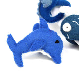 Nautical Shark, Whale & Seahorse Felt Napkin Rings, Set of 4 - Global Groove Direct - Flyclothing LLC