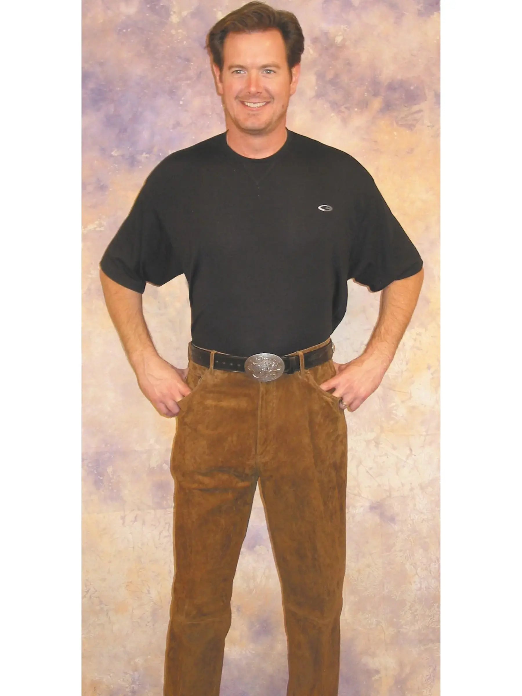 Scully TOBACCO WASHABLE SUEDE WASHABLE JEANS - Scully Leather - Flyclothing LLC