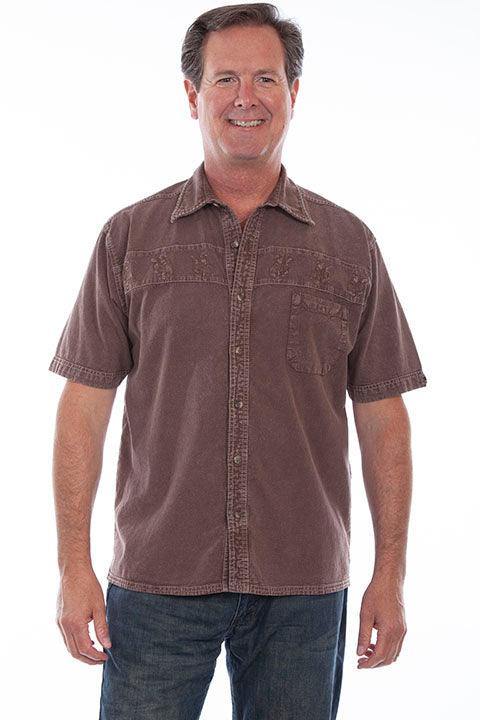Scully Bronco & Rider Embroidered Shirt - Scully Leather
