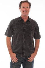 Scully Running Horses Embroidered Shirt - Scully Leather