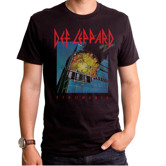 Def Leppard Pyromania Mens Black Shirt - Def Leppard