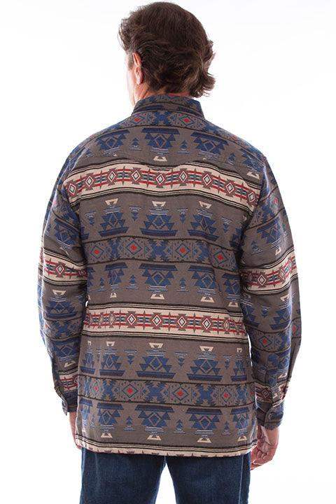 Scully Leather Red-Blue Southwest Shirt/Jacket - Scully Leather - Flyclothing LLC