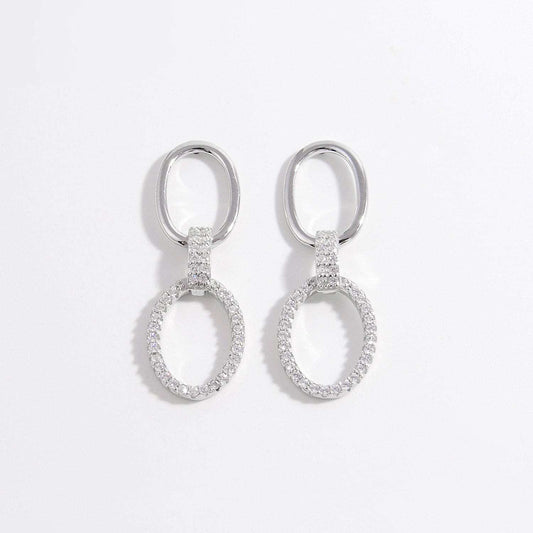 Zircon 925 Sterling Silver Dangle Earrings - Trendsi - Flyclothing LLC
