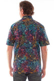 Scully Leather Farthest Point Dark Blue S/S Batik Paisley/Flowers - Scully Leather - Flyclothing LLC