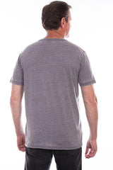 Scully Leather Charcoal S/S Henley - Scully Leather