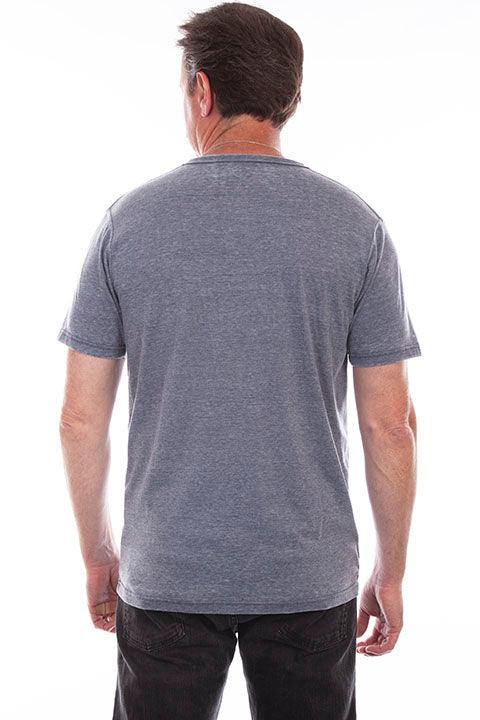 Scully Leather Denim S/S Henley - Scully Leather