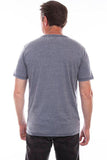 Scully Leather Denim S/S Henley - Scully Leather